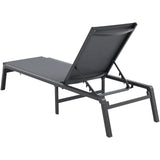 VEVOR Chaise Lounge Chair Outdoor Patio Lounge Chair Adjustable 5-Position 2 pcs