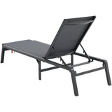 VEVOR Chaise Lounge Chair Outdoor Patio Lounge Chair Adjustable 5-Position 2 pcs