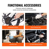 VEVOR Mechanics Tool Set and Socket Set 1/4in 3/8in Drive 145 Pcs SAE and Metric