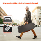 VEVOR Electric Guitar Hard Case, 1095 mm Rectangular Guitar Hard Case, With Lock Latch Keys Handle, PVC Padding Soft Lining Water-Resistant Hard Shell Guitar Cases, for 990 mm Electric Guitars, Black