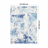VEVOR Area Rug, 1524x2133.6mm Large Washable Rug, Non-Slip and Tear-Resistant Soft Carpet, Pet & Child Friendly Modern Area Rugs, Indoor Mat for Bedroom, Office, Living Room, Kids Room, Entryway, Blue