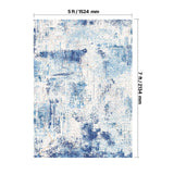 VEVOR Area Rug, 1524x2133.6mm Large Washable Rug, Non-Slip and Tear-Resistant Soft Carpet, Pet & Child Friendly Modern Area Rugs, Indoor Mat for Bedroom, Office, Living Room, Kids Room, Entryway, Blue