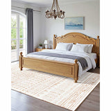 VEVOR Area Rug, 1524x2133.6mm Large Washable Rug, Non-Slip Tear-Resistant Soft Carpet, Pet & Child Friendly Modern Area Rugs, Indoor Mat for Bedroom, Office, Living Room, Kids Room, Entryway, Beige