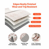 VEVOR Area Rug, 1524x2133.6mm Large Washable Rug, Non-Slip Tear-Resistant Soft Carpet, Pet & Child Friendly Modern Area Rugs, Indoor Mat for Bedroom, Office, Living Room, Kids Room, Entryway, Beige