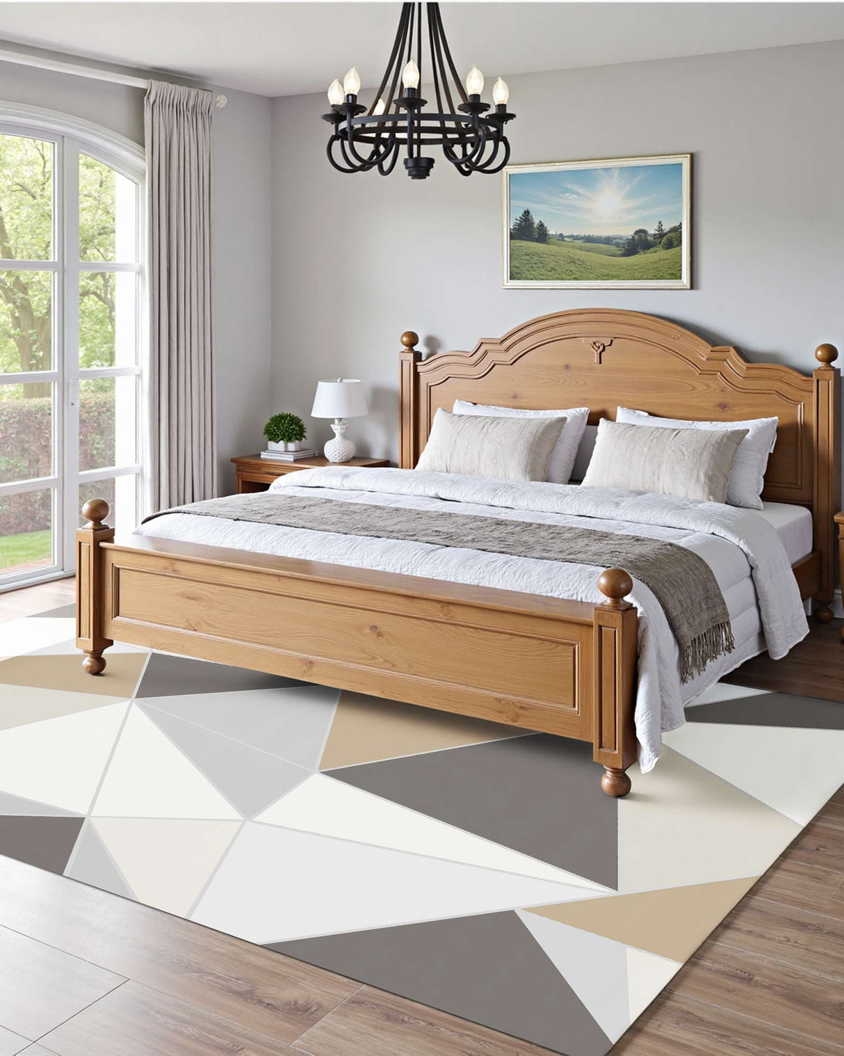 VEVOR Area Rug, 1524x2133.6mm Large Washable Rug, Non-Slip Tear-Resistant Soft Carpet, Pet & Child Friendly Modern Area Rugs, Indoor Mat for Bedroom, Living Room, Kids Room, Entryway, Charcoal Gray