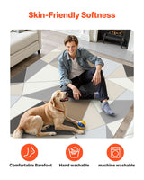 VEVOR Area Rug, 1524x2133.6mm Large Washable Rug, Non-Slip Tear-Resistant Soft Carpet, Pet & Child Friendly Modern Area Rugs, Indoor Mat for Bedroom, Living Room, Kids Room, Entryway, Charcoal Gray