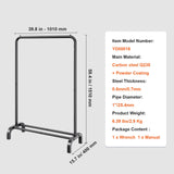 Clothes Rack, Heavy Duty Clothing Garment Rack with Hanging Rod and Bottom Storage Area, Clothing Rack for Bedroom Guest Room