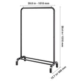 Clothes Rack, Heavy Duty Clothing Garment Rack with Hanging Rod and Bottom Storage Area, Clothing Rack for Bedroom Guest Room