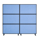 Acoustic Room Divider Partition Panel Privacy Screen 2 Pack Indigo Blue