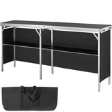 VEVOR Extra Long Folding Portable Bar Table - Tradeshow Podium Table for Indoor