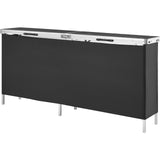 VEVOR Extra Long Folding Portable Bar Table - Tradeshow Podium Table for Indoor