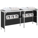 VEVOR Extra Long Folding Portable Bar Table - Tradeshow Podium Table for Indoor