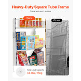 10-Tier Over the Door Pantry Organizer Hanging Storage Rack Adjustable