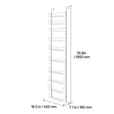 10-Tier Over the Door Pantry Organizer Hanging Storage Rack Adjustable