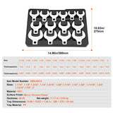 Crowfoot Wrench Set, 1/2" Drive 14-Piece SAE (1-1/16" - 2") Crows Foot Wrench Set with Storage Tray, 40CR Material with Laser Etched Sizing, for Mechanical Maintenance or Repairs