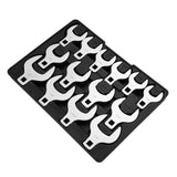 Crowfoot Wrench Set, 1/2" Drive 14-Piece SAE (1-1/16" - 2") Crows Foot Wrench Set with Storage Tray, 40CR Material with Laser Etched Sizing, for Mechanical Maintenance or Repairs