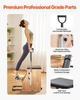 Pilates Chair, Split-Pedal Stability Combo Chairs with Handles, Rubber Wood Frame Yoga Fitness Trainer, Exercise Reformer, Pilates Resistance-Workout Equipment, for Home Gym Studio Workout