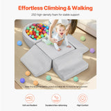 VEVOR Climbing Toys, 5-Piece Set, Foam Climbing Blocks for Toddlers 6 Months to 3 Years, Baby Climbing Blocks with Ball Pit (Balls Not Included), Indoor Climb and Crawl Activity Playset for Crawling