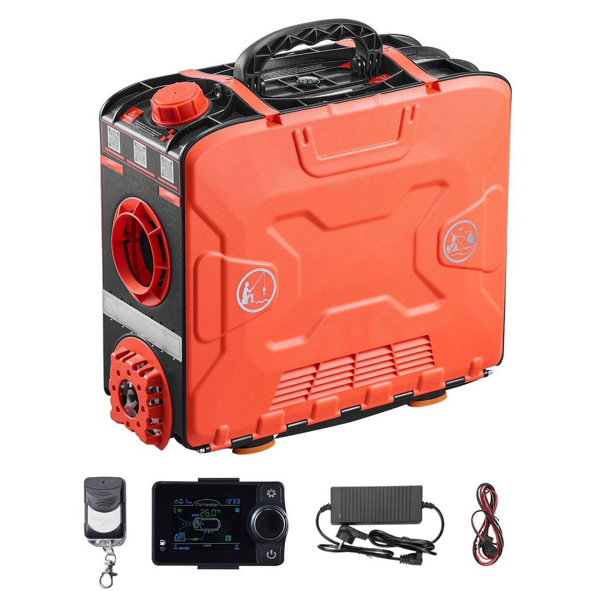 Diesel Heater, 8KW, DC 12V, All in One Portable Diesel Air Heater with Bluetooth APP Control, Remote Control and LCD Screen, 4.5 L Fuel Tank for Vehicles, Vans, RVs, Campers, and Garages