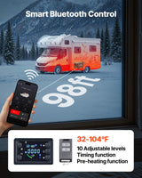 Diesel Heater, 8KW, DC 12V/24V, All in One Portable Diesel Air Heater with Bluetooth APP Control, Remote Control and LCD Screen, Trolley Design, 5 L Fuel Tank for Trucks, Vans, RVs, Campers