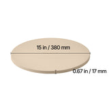 Pizza Stone, 381 mm Round Cordierite Pizza Stone, Extra Large Baking-Stone with Aluminum Peel, 17 mm Thickness Heat-Resistant Cooking Cordierite, for Kitchen Oven, Baking Pizzas, BBQ Grilling
