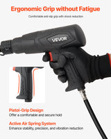 Air Hammer, 2500-2700BPM Pneumatic Hammer with 70mm Stroke & 4PCS 170mm Long Barrel Chisels, Pistol-Grip Compact Air Chisel Pneumatic Shovel Tool for Cutting Scraping Demolishing