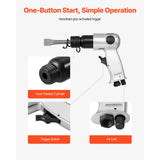 Air Hammer, 4500BPM Pneumatic Hammer with 40mm Stroke & 4PCS Chisels Round Shank, Lightweight & Compact Air Chisel Pneumatic Shovel Tool for Cutting Punching Scraping