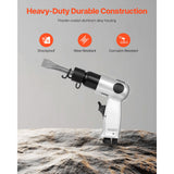 Air Hammer, 4500BPM Pneumatic Hammer with 40mm Stroke & 4PCS Chisels Round Shank, Lightweight & Compact Air Chisel Pneumatic Shovel Tool for Cutting Punching Scraping