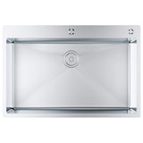 Kitchen Sink, 304 Stainless Steel Drop-In Sinks, Top Mount Single Bowl Basin with Accessories(Pack of 3), Household Dishwasher Sinks for Workstation, RV, Prep Kitchen, and Bar Sink, 33 inch