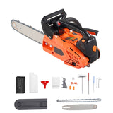 25 cc Gas Chainsaw, 305 mm Gas Powered Chainsaw, 0.75 kW Power Chain Saw with Non-Slip Handle, Gas-Powered Chainsaws with Dual Fuel Tanks, For Wood Cutting, Tree Trimming, and Land Clearing