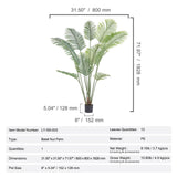 Artificial Palm Tree, 1.8mTall Faux Plant, Secure PE Material & Anti-Tip Tilt Protection Low-Maintenance Plant, Lifelike Green Fake Tree for Home Office Warehouse Decor Indoor Outdoor