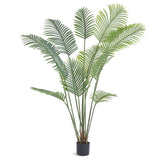 Artificial Palm Tree, 1.8mTall Faux Plant, Secure PE Material & Anti-Tip Tilt Protection Low-Maintenance Plant, Lifelike Green Fake Tree for Home Office Warehouse Decor Indoor Outdoor