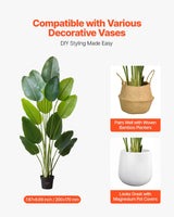 Artificial Bird of Paradise 1829 mm Tall, Fake Tropical Plants with with 13 Trunks & White Pot, Faux Floor Silk Tree, Large Trees for Home Office Living Room Decor House Warming, Indoor Outdoor