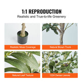 Artificial Olive Tree, 15.2cm Tall Faux Plant, Secure PE Material & Anti-Tip Tilt Protection Low-Maintenance Plant, Lifelike Green Fake Potted Tree for Home Office Warehouse Decor Indoor Outdoor