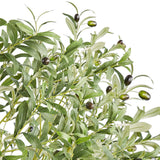 Artificial Olive Tree, 15.2cm Tall Faux Plant, Secure PE Material & Anti-Tip Tilt Protection Low-Maintenance Plant, Lifelike Green Fake Potted Tree for Home Office Warehouse Decor Indoor Outdoor
