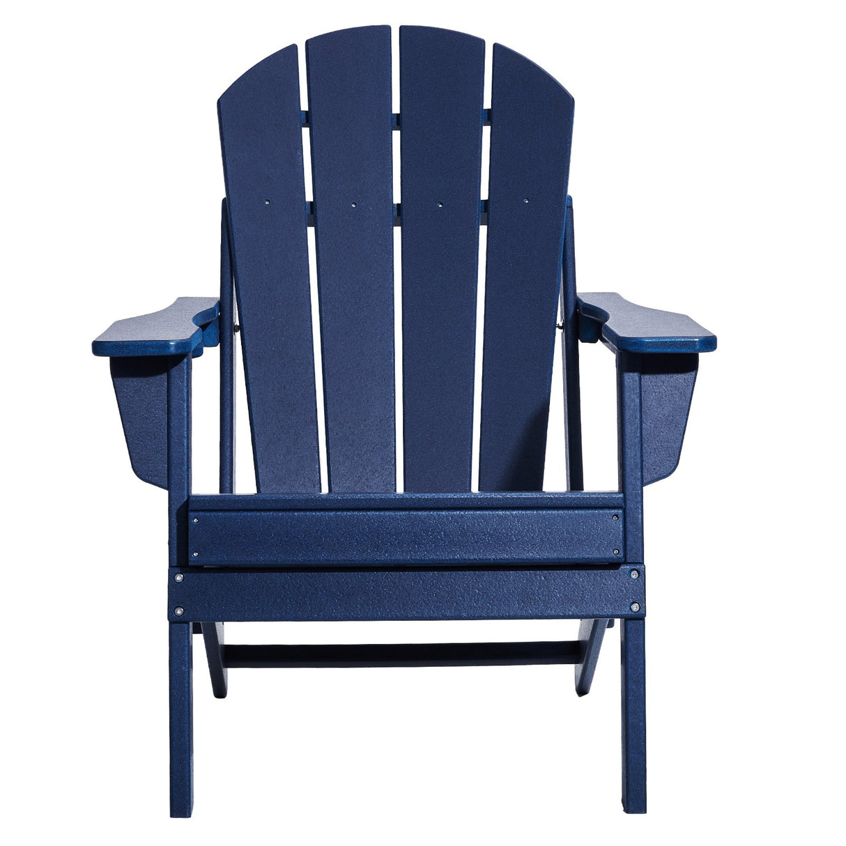 VEVOR Adirondack Chair Plastic, Set of 2 All-Weather Portable Folding Fire Pit Chair, Outdoor Adirondack Patio Chair with Cup Holder, with Relaxing Arm Rest Ergonomic, for Garden, Backyard Navy Blue