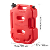 Fuel Container, 10 L, Gas Can with Spout and Lockable Bracket, 15 L/min Max Flow Rate, Secure & Leak-proof, Portable Flat Fluid Container for Most Cars Motorcycle ATV UTV, Red