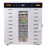 10 Trays Food Dehydrator Machine Stainless Steel 1000W Jerky Fruit Drying