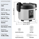 Commercial Rice Cooker 60-Cup Non-Stick Pot 13L 12H Keep Warm Restaurant