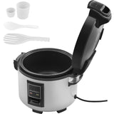 Commercial Rice Cooker, 45-Cup Rice Cooker, 9 Liter Large Rice Cooker and Warmer with Nonstick Inner Pot, Fast Cooking and 12-Hour Keep Warm, with Rice Cup and Paddle, for Restaurant