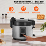Commercial Rice Cooker, 45-Cup Rice Cooker, 9 Liter Large Rice Cooker and Warmer with Nonstick Inner Pot, Fast Cooking and 12-Hour Keep Warm, with Rice Cup and Paddle, for Restaurant