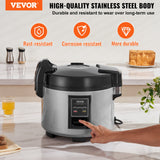 Commercial Rice Cooker, 45-Cup Rice Cooker, 9 Liter Large Rice Cooker and Warmer with Nonstick Inner Pot, Fast Cooking and 12-Hour Keep Warm, with Rice Cup and Paddle, for Restaurant