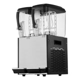 VEVOR Commercial Beverage Dispenser, 2 Tanks 12 L Per Tank Juice Dispenser, 286W Stainless Steel Ice Tea Drink Machine with 7℃-12℃ Cooling Temperature, for Cold Drink Restaurant Bar Party