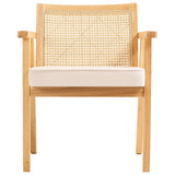 VEVOR Rattan Chair, Mid Century Modern Dining Chair with Armrest