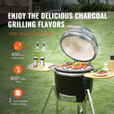 VEVOR Portable Charcoal Grill, Propane Gas Grills with Cover and Cart