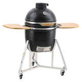 VEVOR Portable Charcoal Grill, Propane Gas Grills with Cover and Cart, Heavy Duty Stainless Steel BBQ Grill, Mini Smoker for Outdoor Cooking, Barbecue Camping, Picnic, and Backyard, Black
