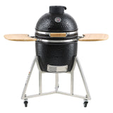 VEVOR Portable Charcoal Grill, Propane Gas Grills with Cover and Cart, Heavy Duty Stainless Steel BBQ Grill, Mini Smoker for Outdoor Cooking, Barbecue Camping, Picnic, and Backyard, Black