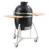 VEVOR Portable Charcoal Grill, Propane Gas Grills with Cover and Cart, Heavy Duty Stainless Steel BBQ Grill, Mini Smoker for Outdoor Cooking, Barbecue Camping, Picnic, and Backyard, Black