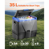Portable Car Refrigerator Freezer Compressor 35L Single Zone for Car Home