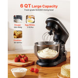 Stand Mixer 5.68 L Electric Dough Mixer 1100W 6 + P Speeds Food Beater